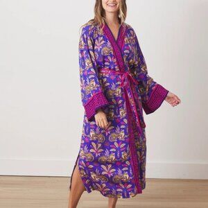 NWT Printfresh Eco Satin Robe in Untamed Tiger Size L/XL